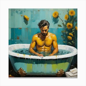Bathing Man Canvas Print