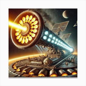 Solar Cannon Superweapon Converted Canvas Print