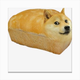 Fashion Shiba Inu Doge Bread Meme Dog Canvas Print