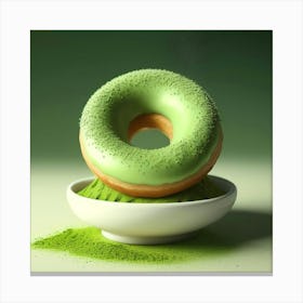 Matcha Green Donut Canvas Print