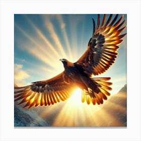 Eagle In Flight 4 Canvas Print