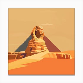 A Sphinx In Giza Minimal Illustration 1719991507 2 Canvas Print