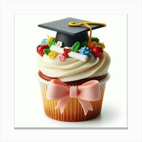 Graduation Cupcake 2 Canvas Print