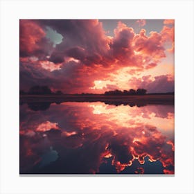 Sunset On The Water Canvas Print