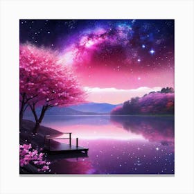 Pink Cherry Blossoms 5 Canvas Print