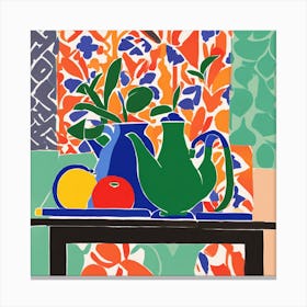 A Matisse-Inspired Still Life 1 Canvas Print