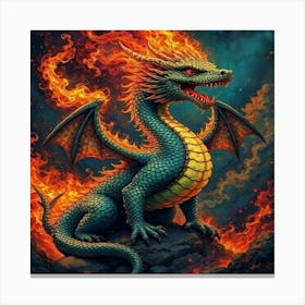 Dragon Fire 2 Canvas Print