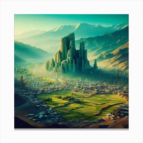 Green Background 78 Canvas Print