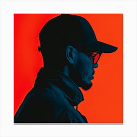 Silhouette Of A Man 1 Canvas Print