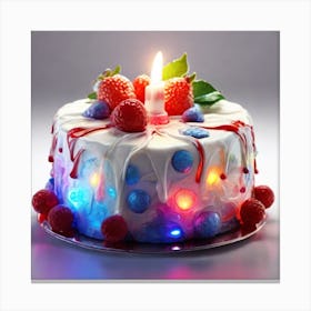 Birthday cake Canvas Print