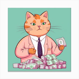 Business Cat 8 Canvas Print