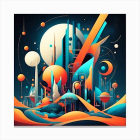 Futuristic City Canvas Print