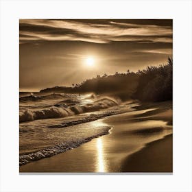 Sunset On The Beach 792 Canvas Print