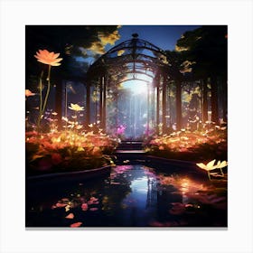 Illuminate Light Show Botanical Gardens Canvas Print