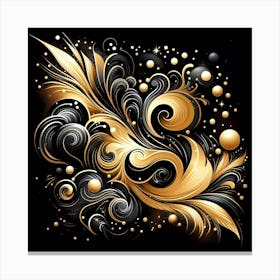 Gold Swirls Canvas Print