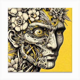 Mechanical Face Canvas Print