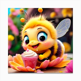 Cute Honey Bee Canvas Print