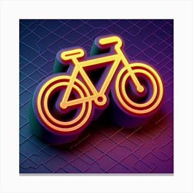 Neon Bike Icon 1 Canvas Print