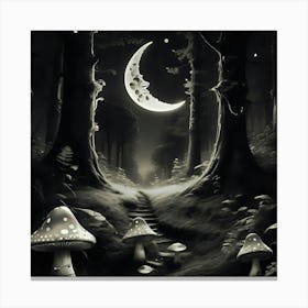 Moonlight In The Forest Canvas Print