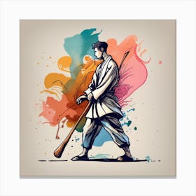 Karate - Martial Arts - Bo Staff Canvas Print