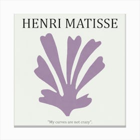 Purple Leaf 02- Henri Matisse Canvas Print