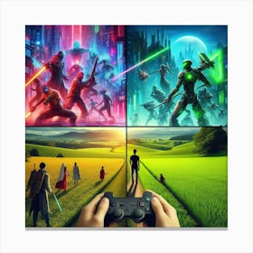 Video Game Cover Canvas Print