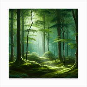 Mossy Forest Canvas Print