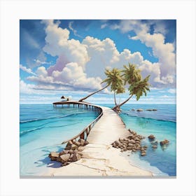 Pier To The Sea Canvas Print