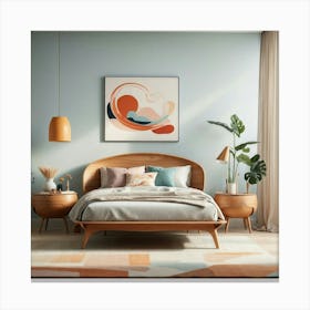 Minimalistic Wave Design Cot Canvas Print