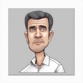 Male Caricature Canvas Print