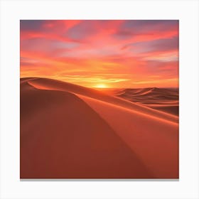 Sunset In The Desert Canvas Print