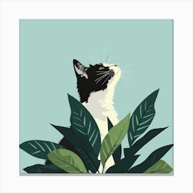 Cat In The Leaves 2 Canvas Print