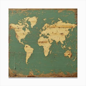 World Map Art 27 Canvas Print