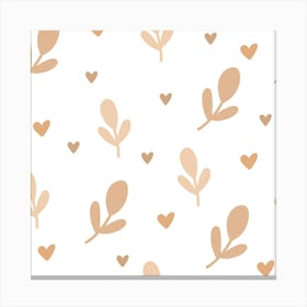 Simple flower leaves Canvas Print