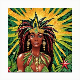 Afro-Jamaican Woman Canvas Print