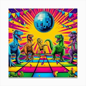 Dancing Dinos Canvas Print