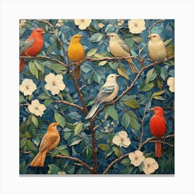 Birds In A Tree Art 17 Canvas Print