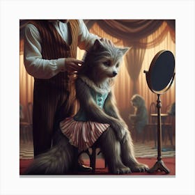 Wolf In A Dress Canvas Print