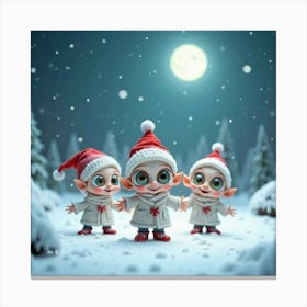 Christmas Elves Canvas Print