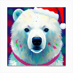 Christmas polar bear  Canvas Print