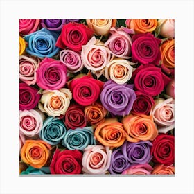 Colorful Roses Background 32 Canvas Print