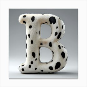 Dalmatian Letter B Canvas Print