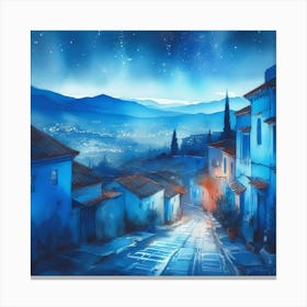 Blue Night Sky Canvas Print