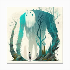Monster In The Woods Canvas Print