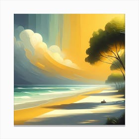 Sunset Beach 1 Canvas Print