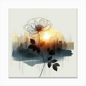 Sunset Flower Canvas Print