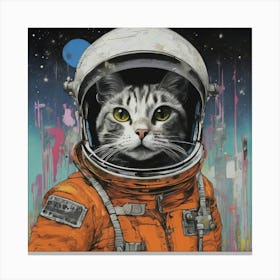 Cat In Space Canvas Print