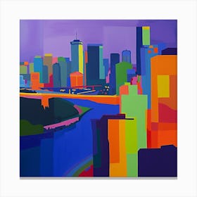 Abstract Travel Collection Vancouver Canada 5 Canvas Print