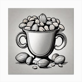 Almonds In A Cup Canvas Print