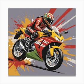 Motocross Rider Canvas Print